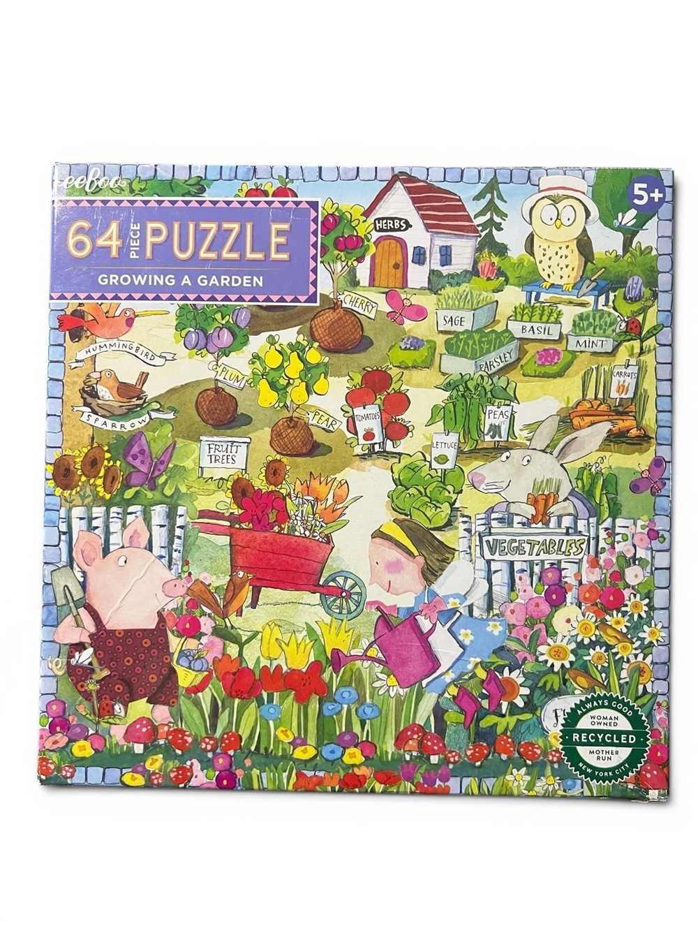 Eeboo 'Growing a Garden' 64-Piece Puzzle